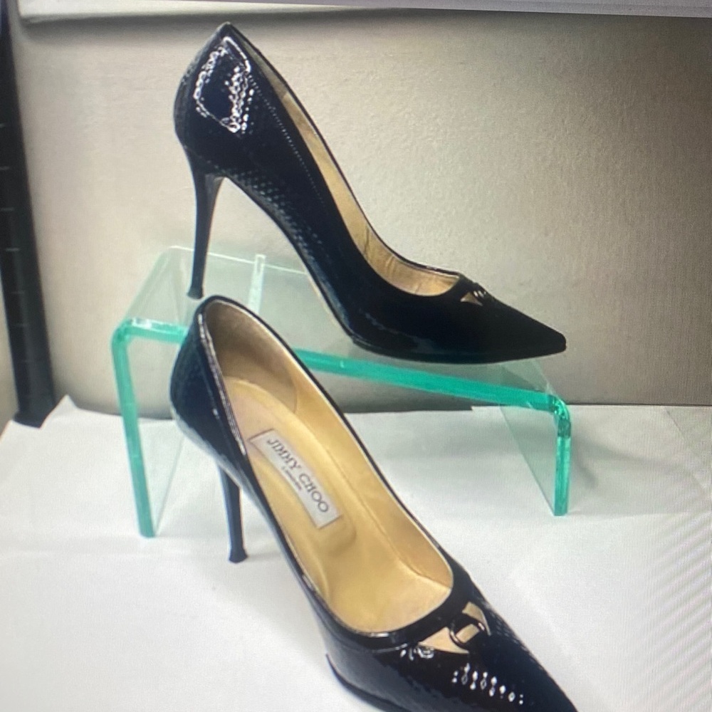 Jimmy Choo Glossy Black Stiletto Heels